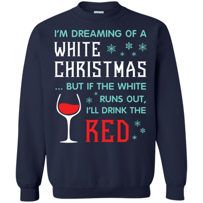 Christmas T-shirt I'm Dreaming Of A White Christmas Navy