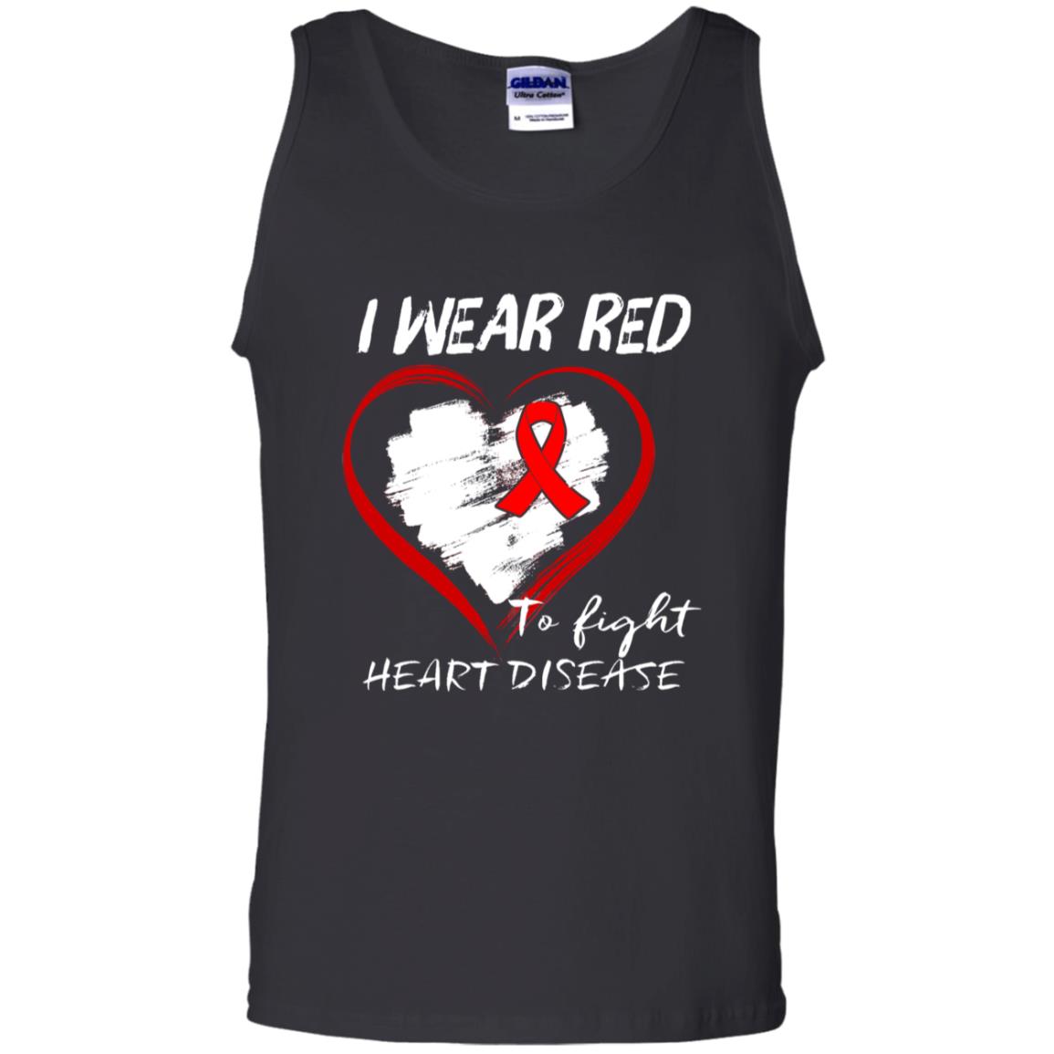 I Wear Red To Fight Heart Disease Shirt Black