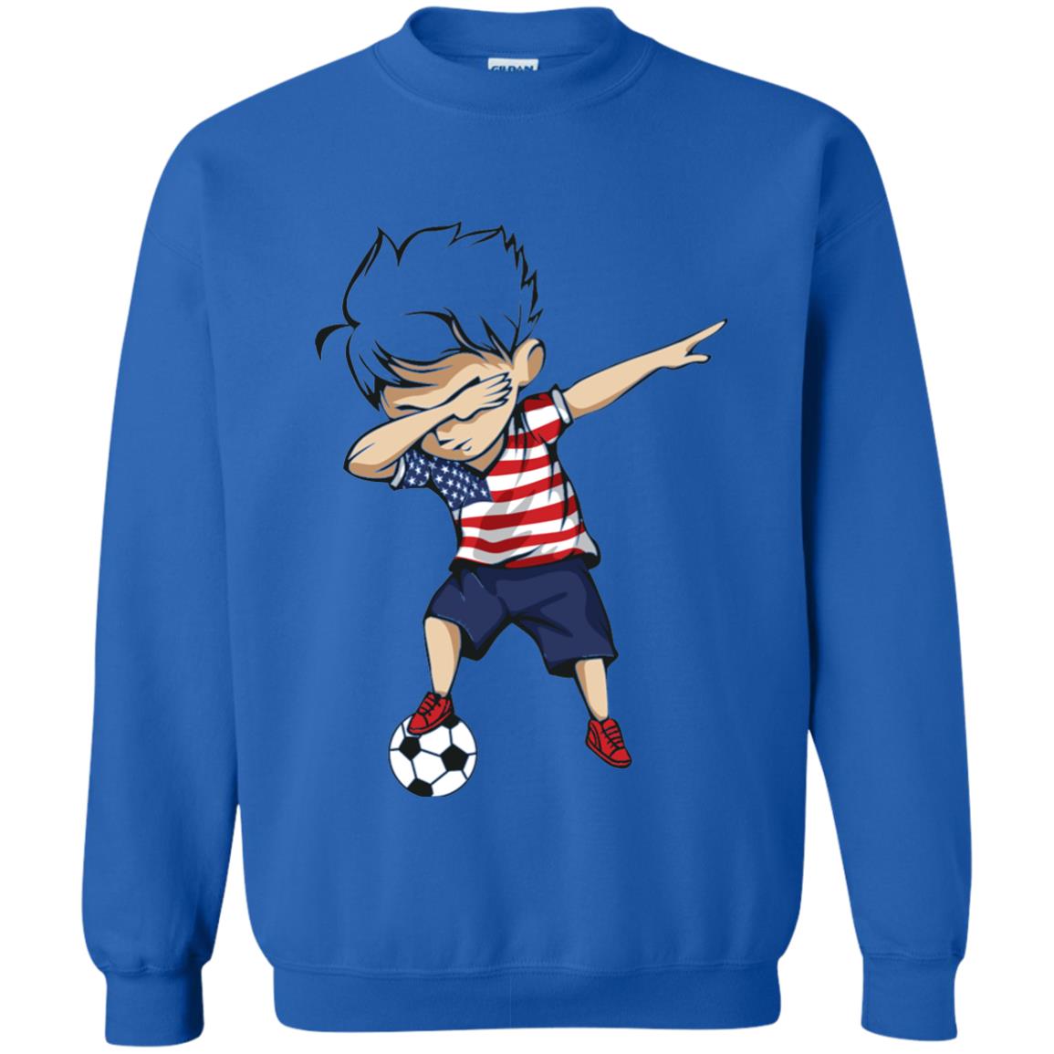 Dabbing Soccer Boy United States Jersey Shirt Usa Football Royal