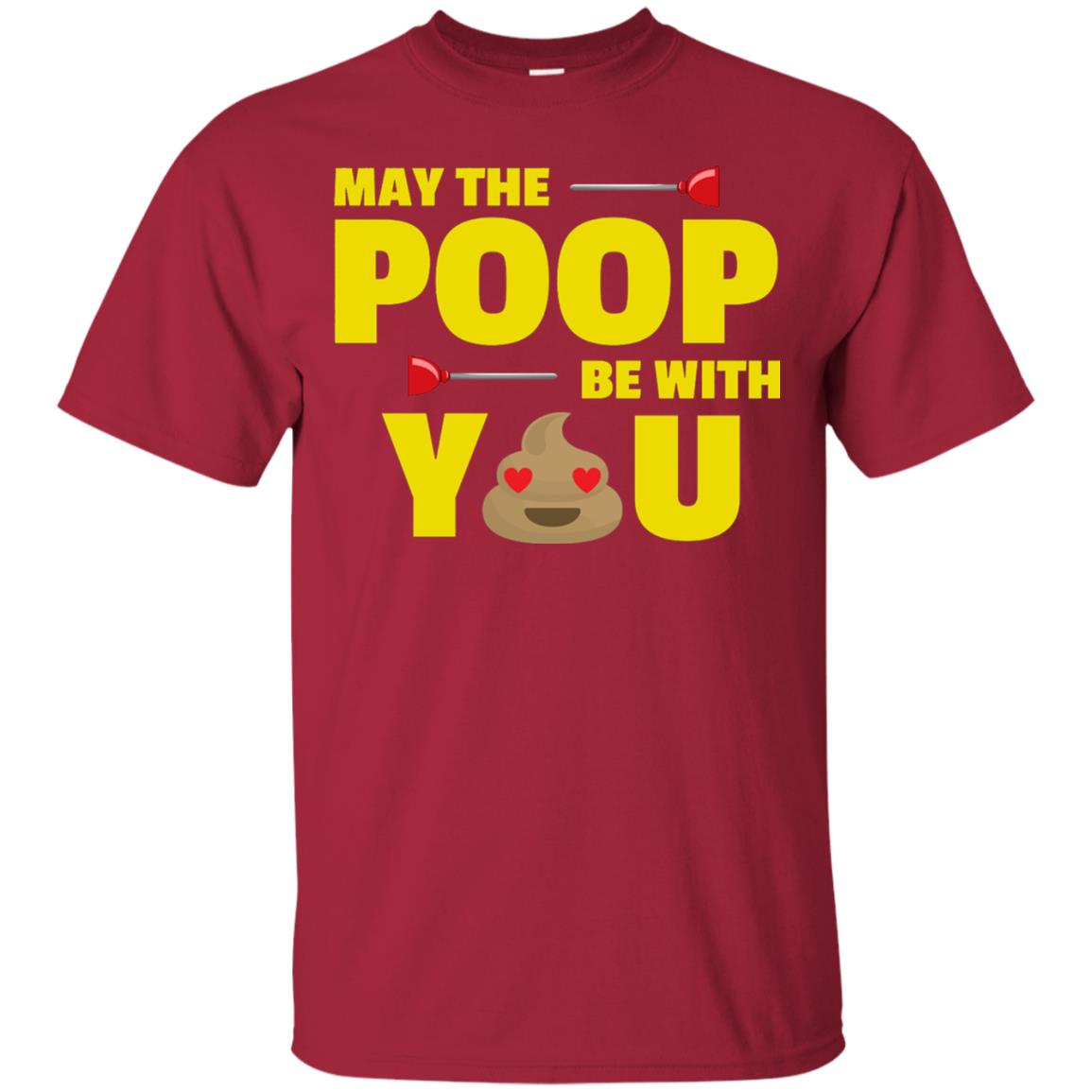 May The Poop Be With You Funny Emoji T-shirt Cardinal