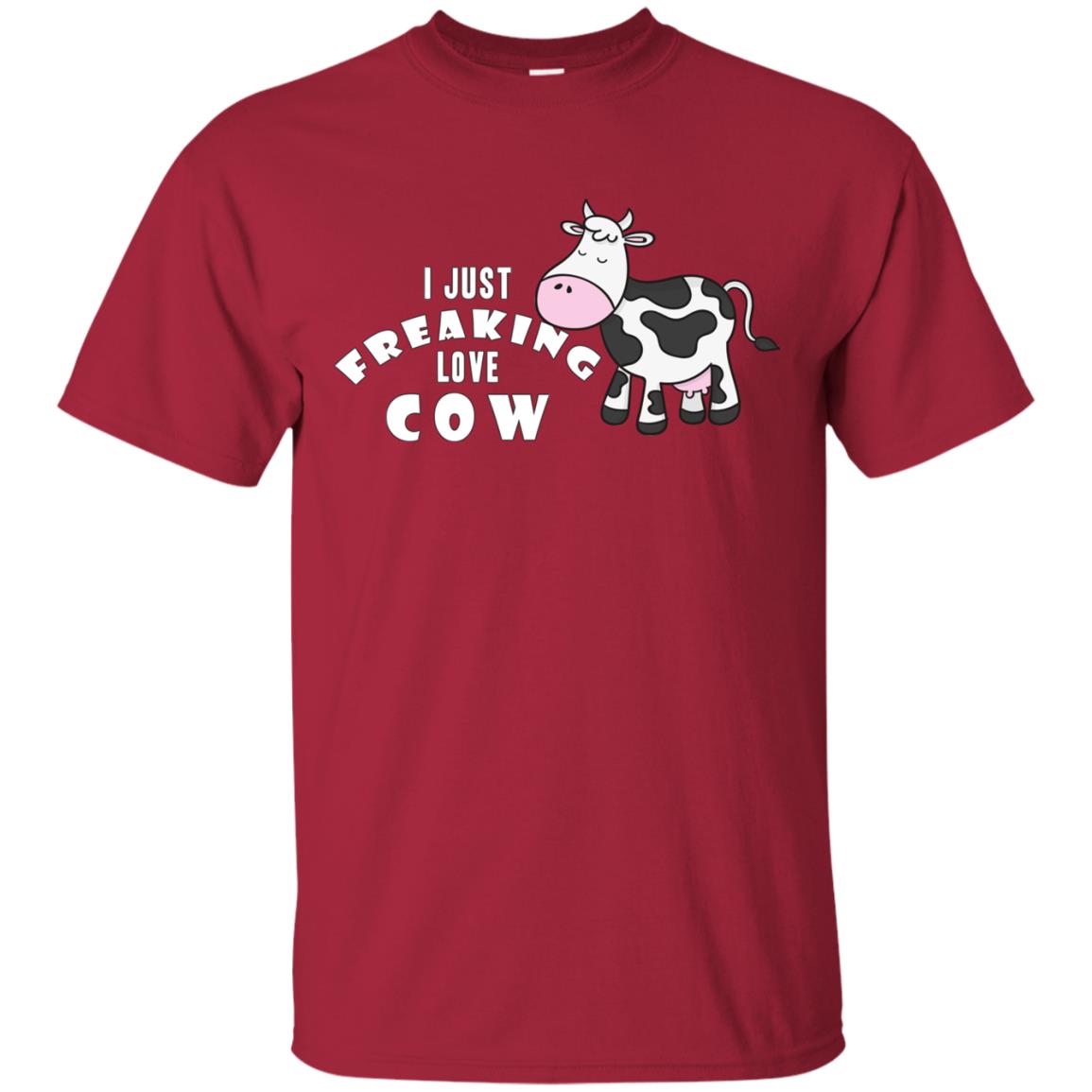 I Just Freaking Love Cow Shirt Cardinal
