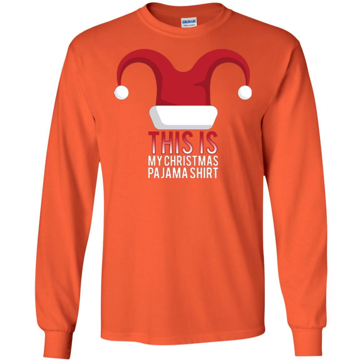 Christmas T-shirt This Is My Christmas Pajama Shirt Orange