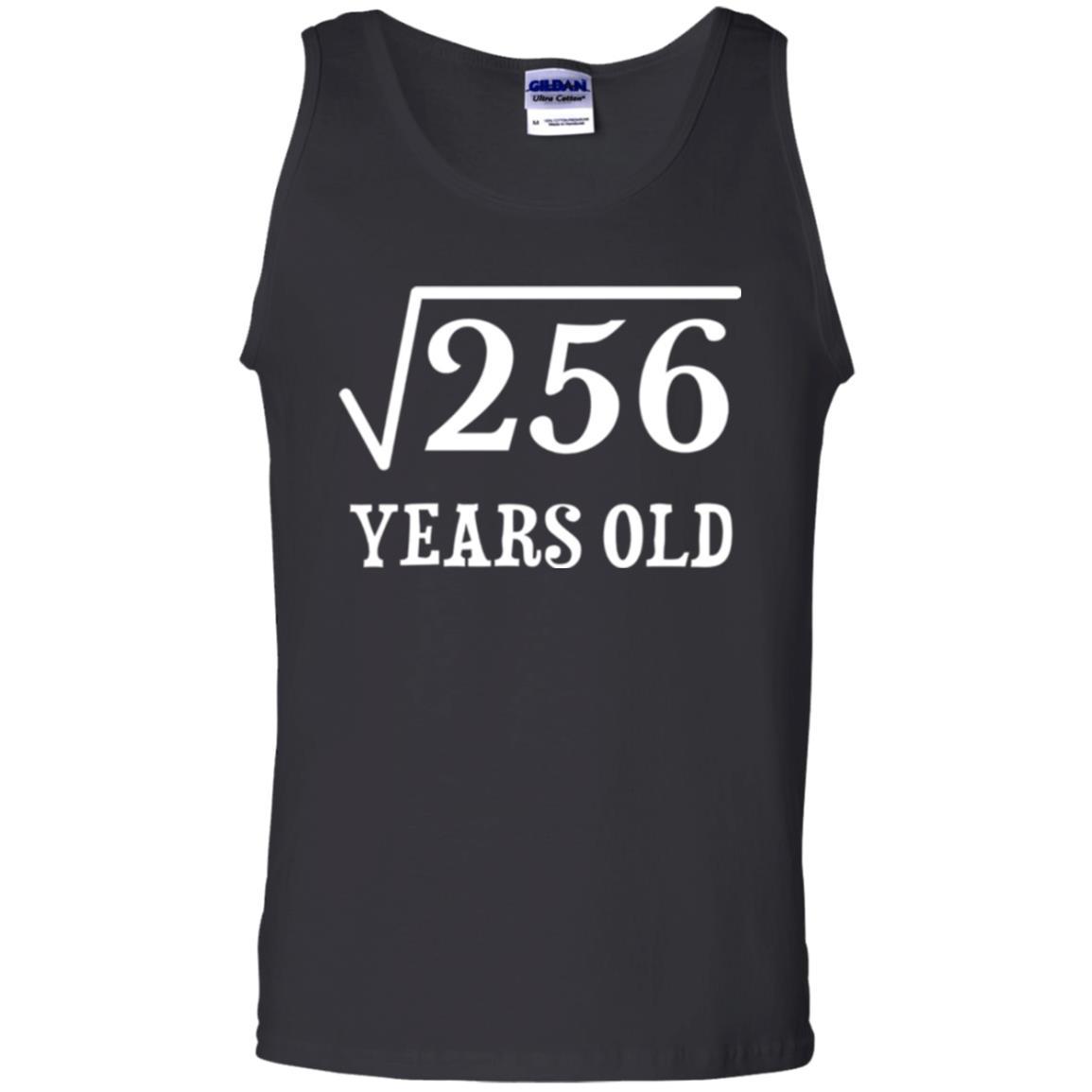 Birthday T-shirt Square Root Of 256 16th Years Old Black