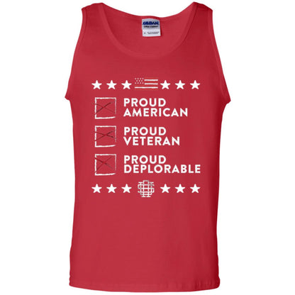 American T-shirt Proud American, Proud Veteran, Proud Deplorable Red