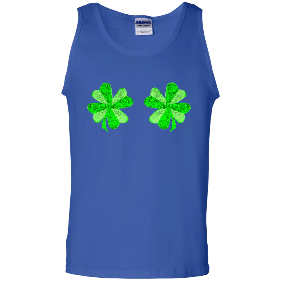 Funny Shamrock Boobs St Patricks Day T-shirt Royal