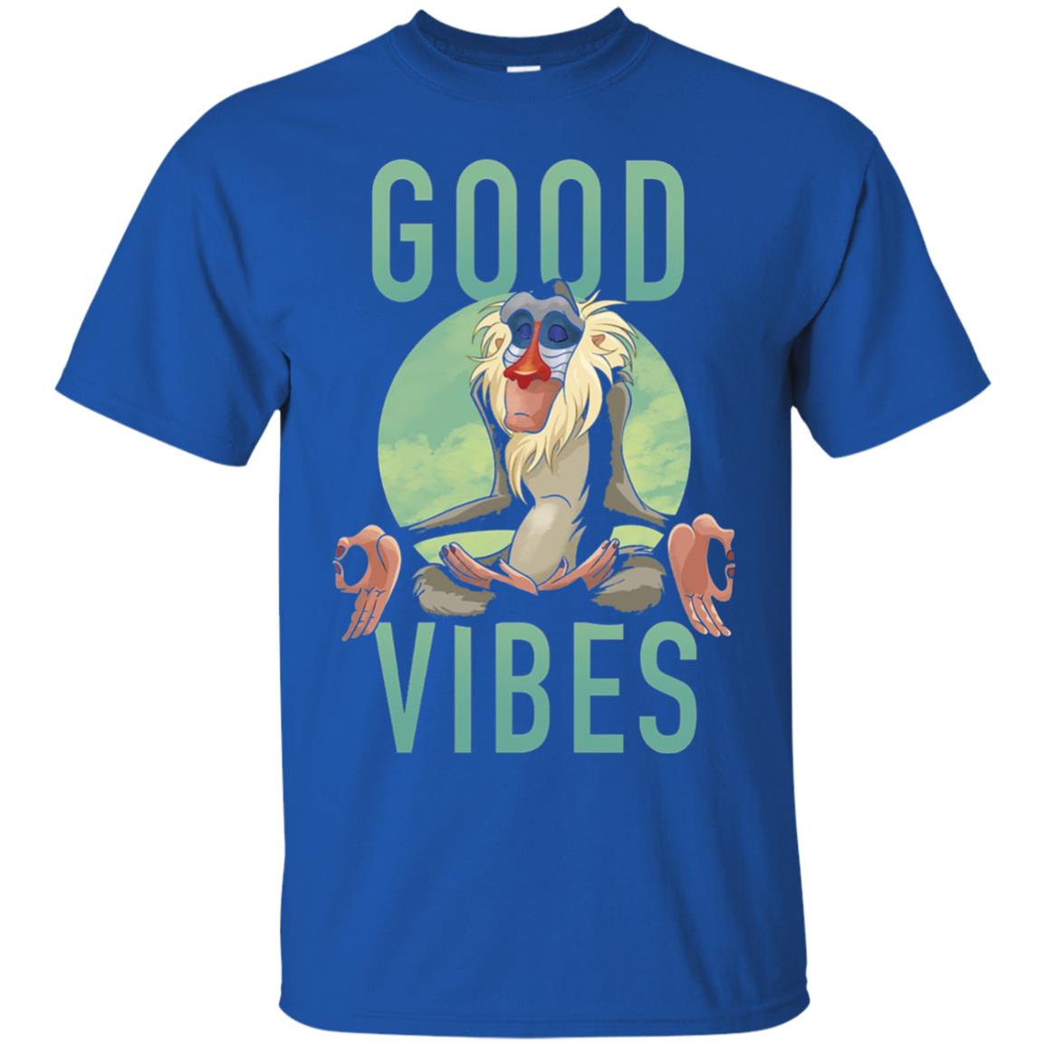 Disney Lion King Rafiki Meditate Good Vibes Graphic T-shirt Royal