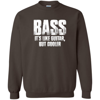 Funny Music T-shirt Bass It_s Like Guitar But Cooler Dark Chocolate