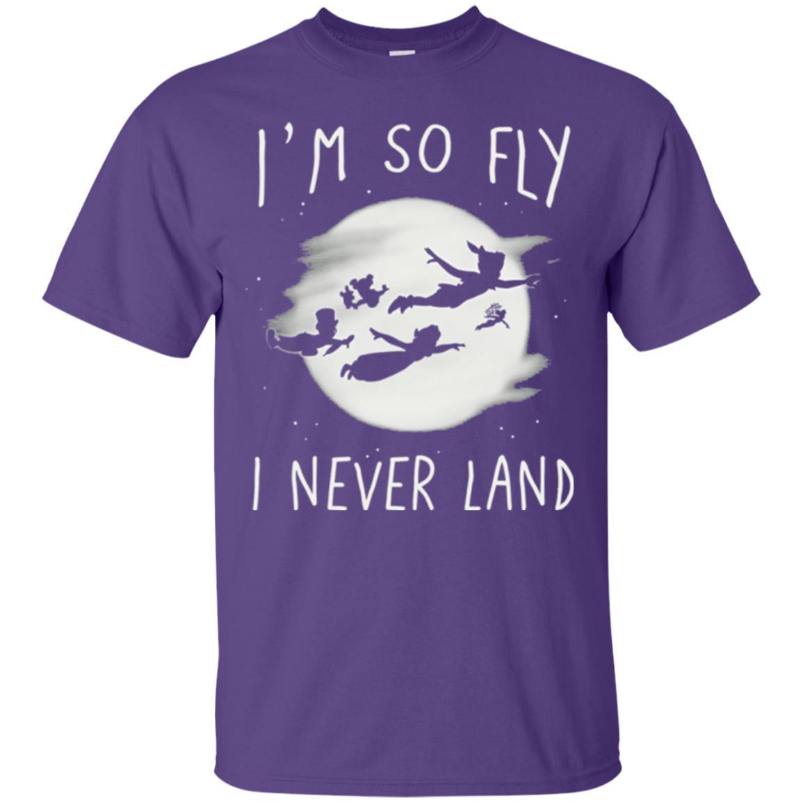 Film T-shirt Peter Pan So Fly Moon Silhouette Graphic Purple