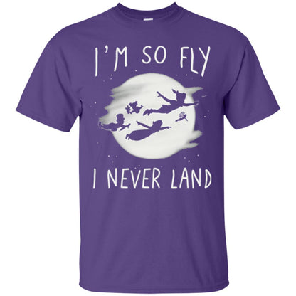Film T-shirt Peter Pan So Fly Moon Silhouette Graphic Purple