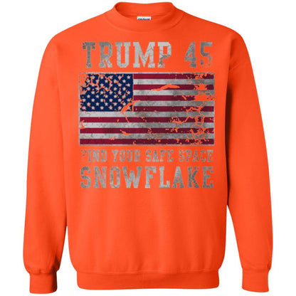 Trump 45 Find Your Safe Space Snowflake T-shirt Orange