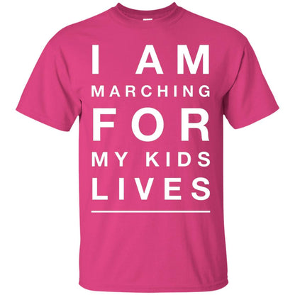 I Am Marching For My Kids Lives March Gun Control T-shirt Heliconia