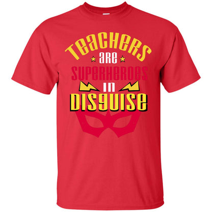 Teachers Are Superheroes In Disguise Movie Fan T-shirt Red