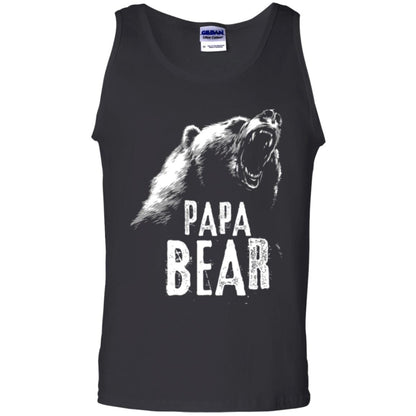 Papa Bear Best Dad For Fathers Day T-shirt Black