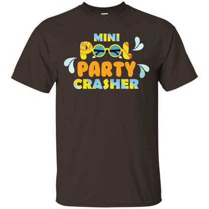 Mini Pool Party Crasher Summer Vacation T-shirt Dark Chocolate