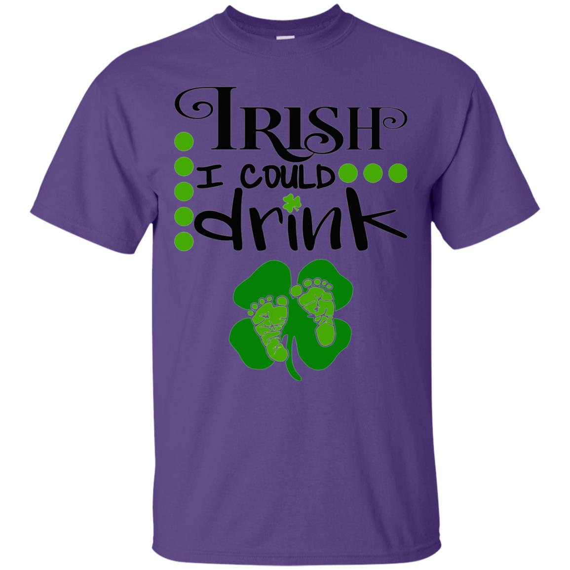 Baby Irish I Could Drink Pregnancy St Patrick_s Day T-shirt Purple