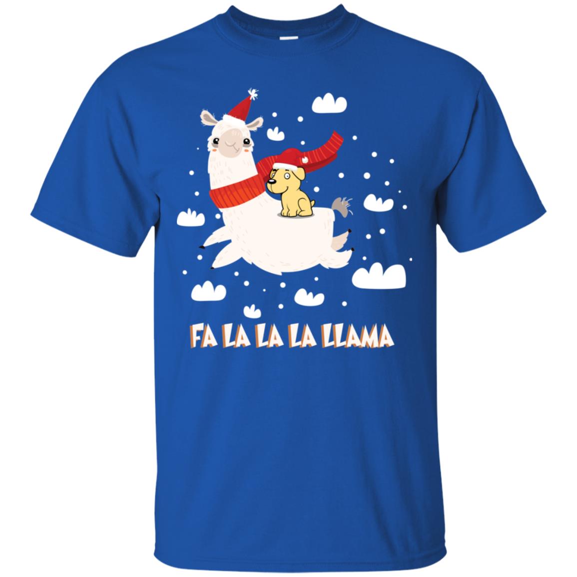 Fa La La La Llama With Labrador X-mas Gift Shirt Royal
