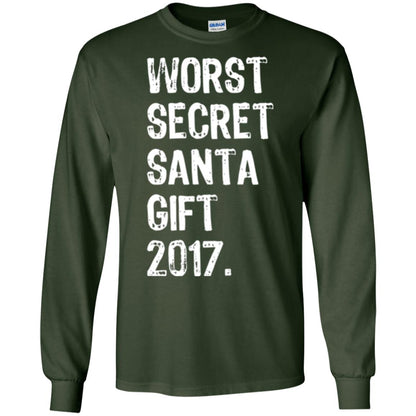 Christmas T-shirt Worst Secret Santa Gift 2017 Forest Green