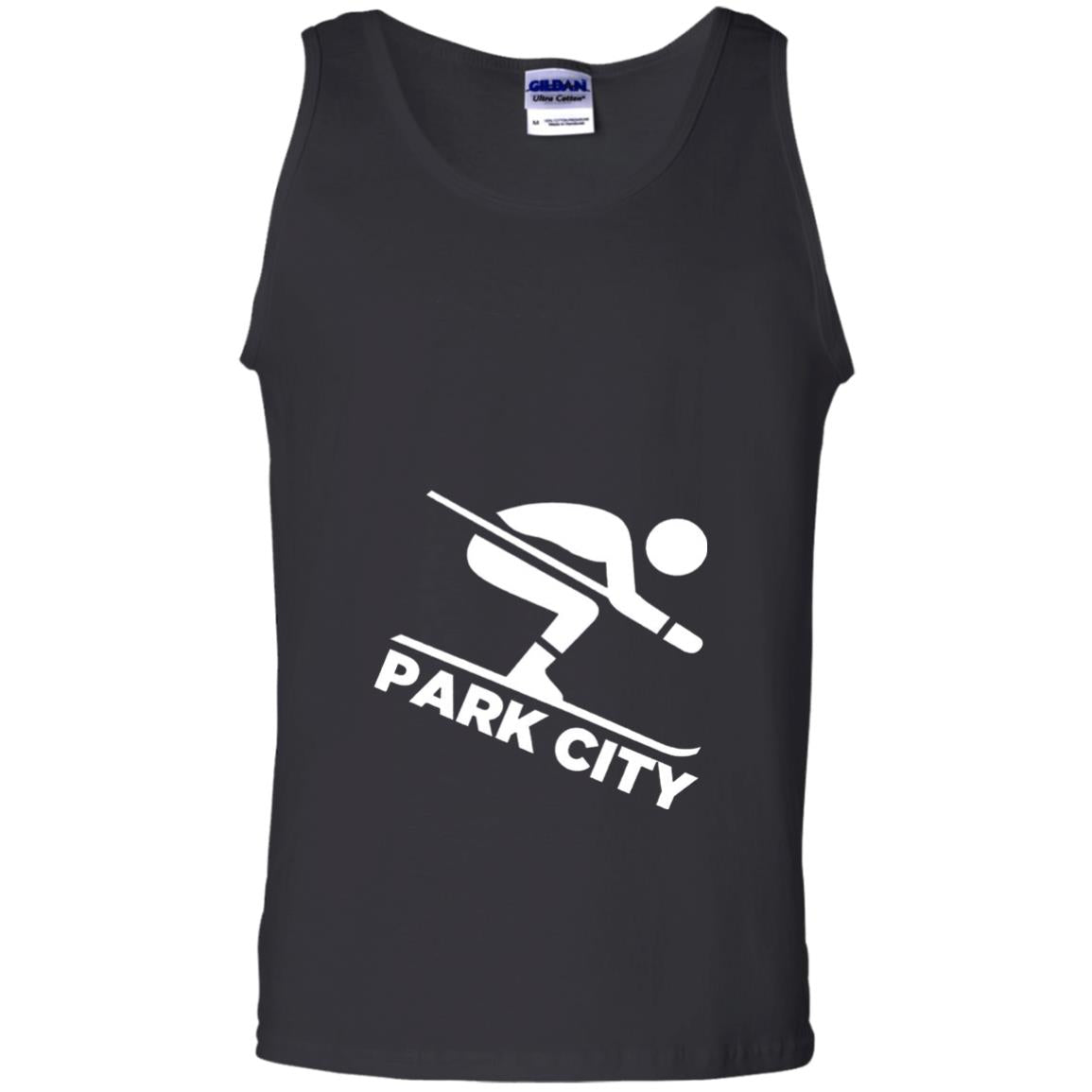 Downhill Skiing T-shirt Park City Utah Black