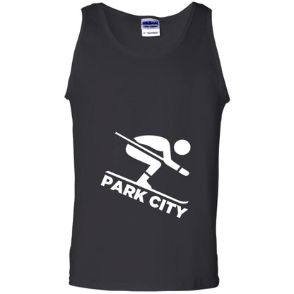 Downhill Skiing T-shirt Park City Utah Black