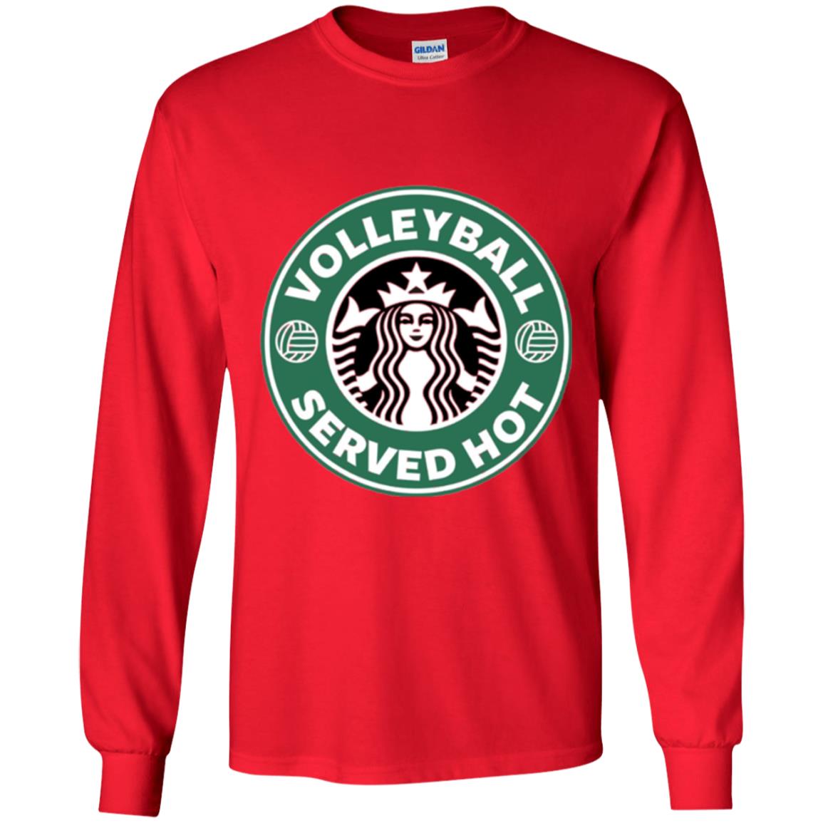 Volleyball Lovers T-shirt Served Hot Red