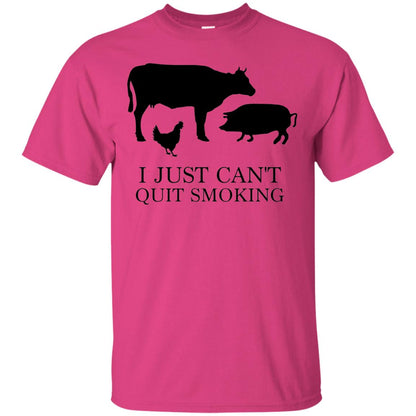 I Just Cant Quit Smoking Bar-b-que Hot And Smokey Shirt Heliconia