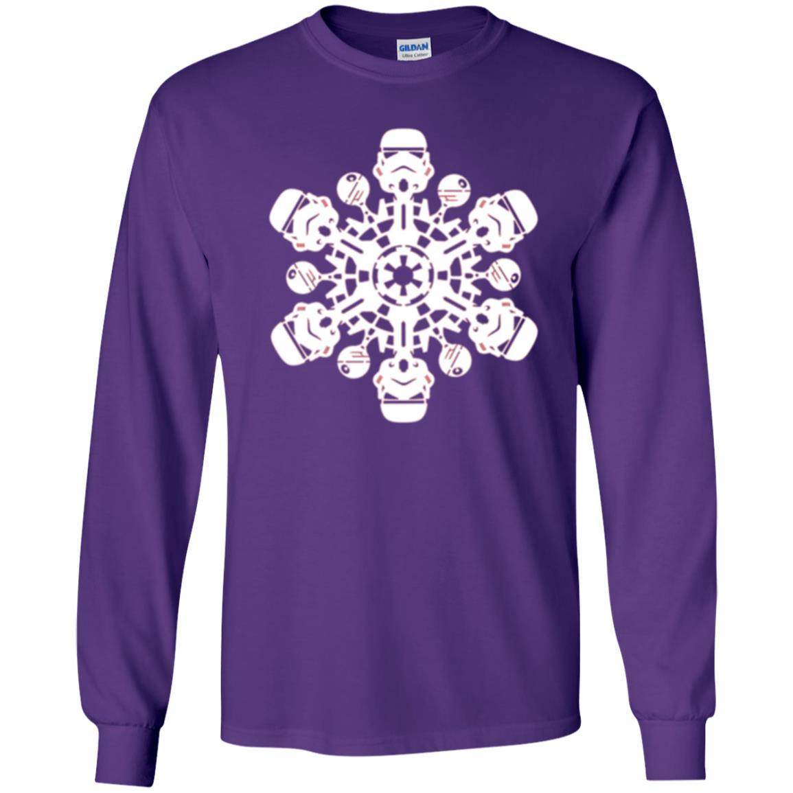 Film T-shirt Star Wars Stormtrooper Christmas Snowflake Graphic Purple