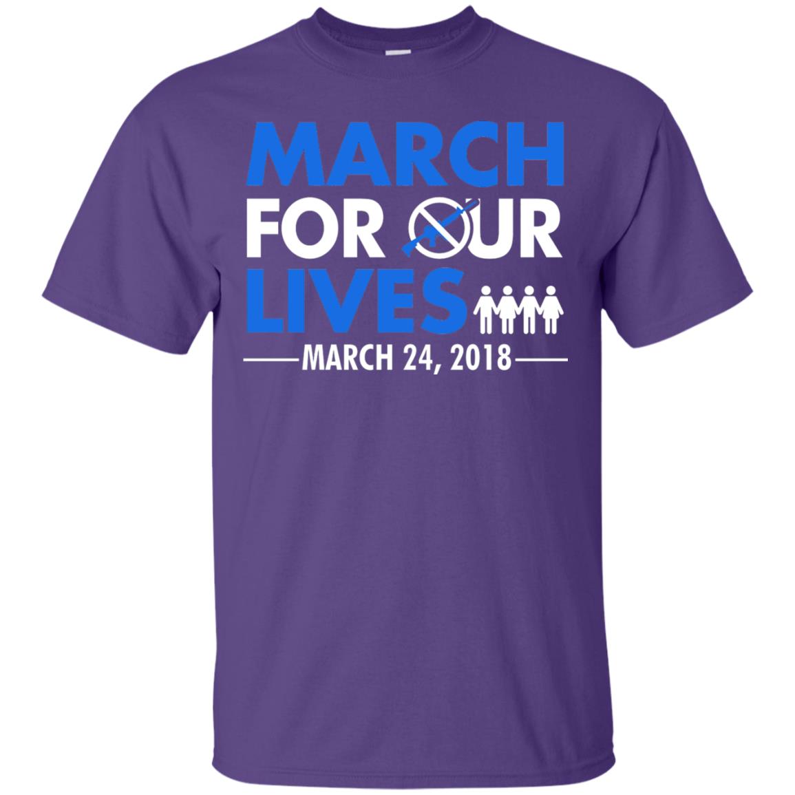 March For Our Lives March 24 2018 Gun Control T-shirt Purple