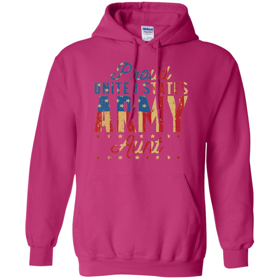 Proud United States Army Aunt Us Shirt Heliconia