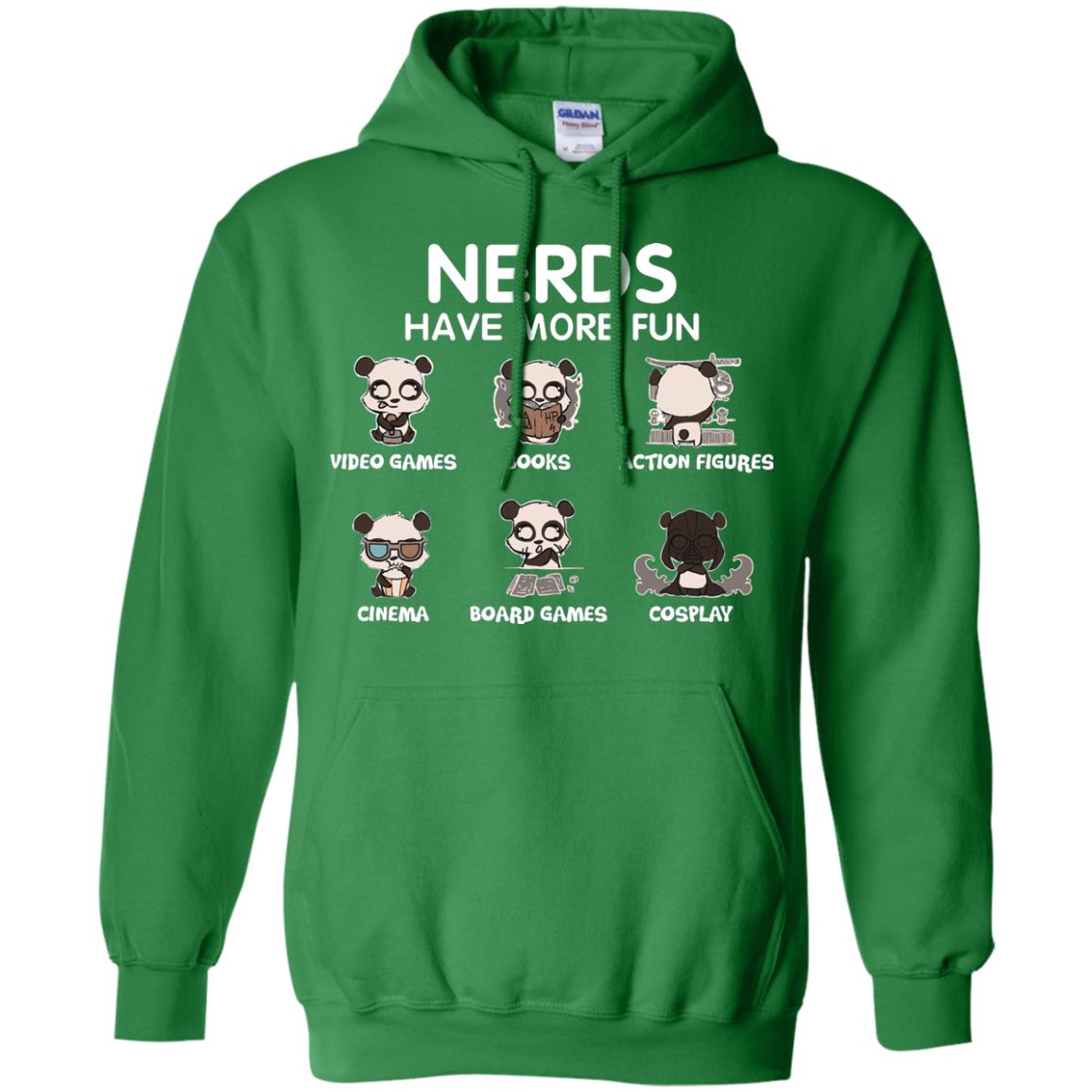 Nerds Have More Fun Video Games Books Action Figures Shirts Irish Green