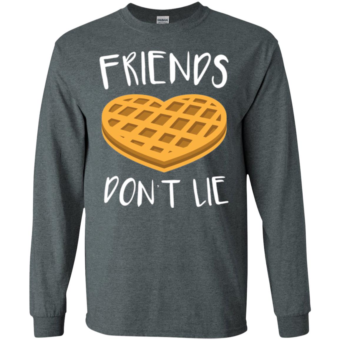 Funny Waffle T-shirt Friends Don_t Lie Dark Heather