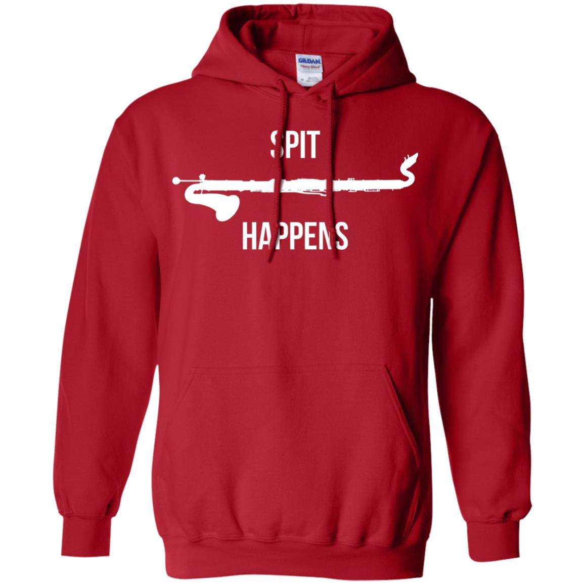 Funny Bass Clarinet T-shirt Spit Happens Red