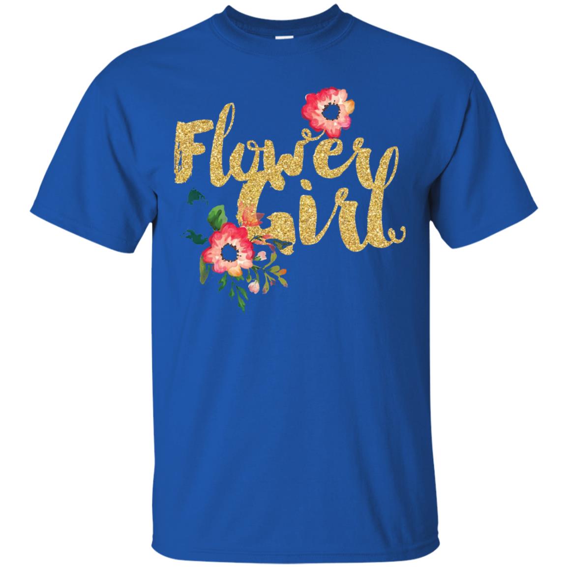 Flower Girl Bridesmaid Wedding Reception T-shirt Royal
