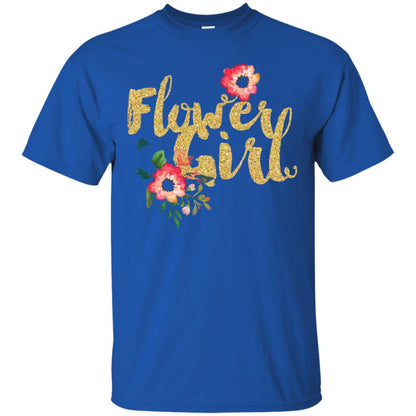 Flower Girl Bridesmaid Wedding Reception T-shirt Royal