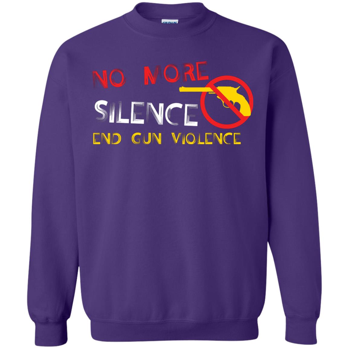 Anti Gun T-shirt No More Silence End Gun Violence Purple