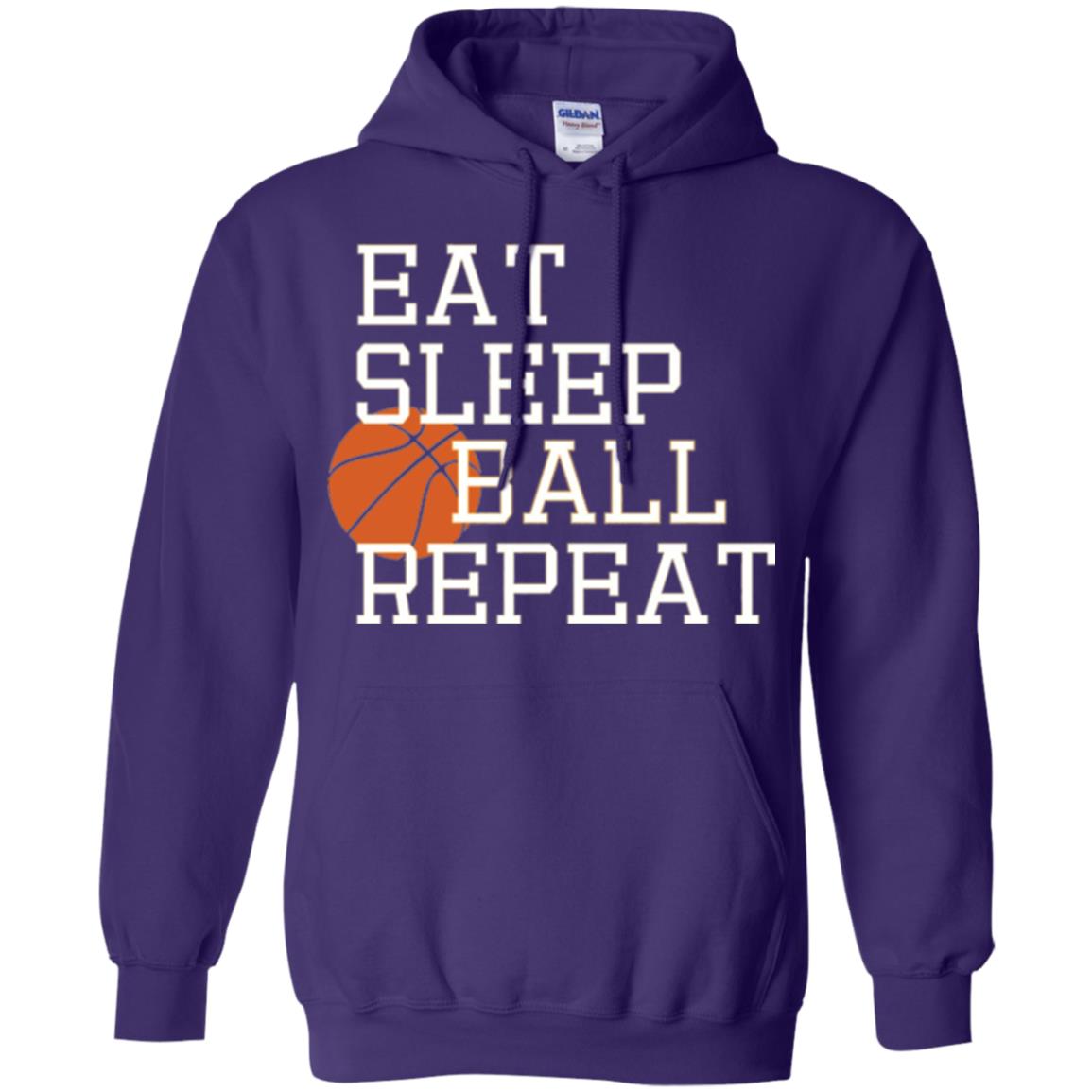 Basketball T-shirt Eat Sleep Basketball Repeat Purple