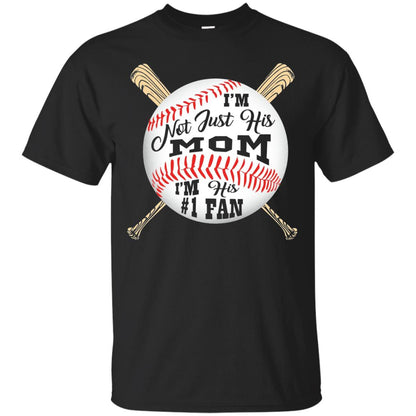 Baseball Mom Shirt Im Not Just His Mom Fan Black