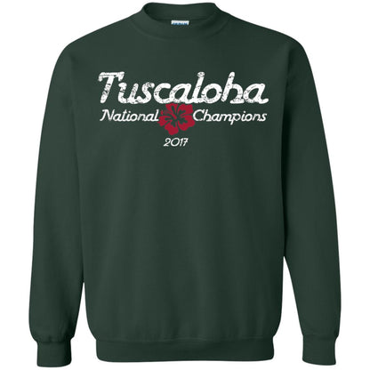 Football T-shirt Alabama Tuscaloha National Champions 2017 Forest Green