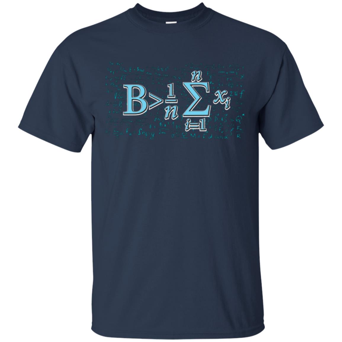 Math Lover T-shirt Be Greater Than Average Navy