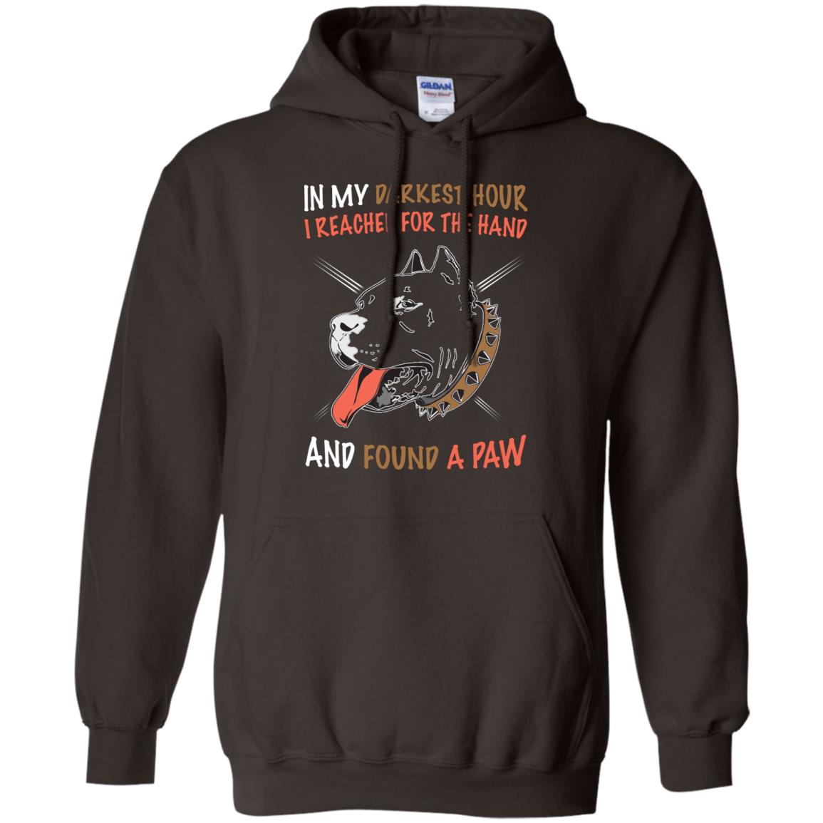 In My Darkness Hour I Reached For The Hand And Found A Paw Shirt Dark Chocolate