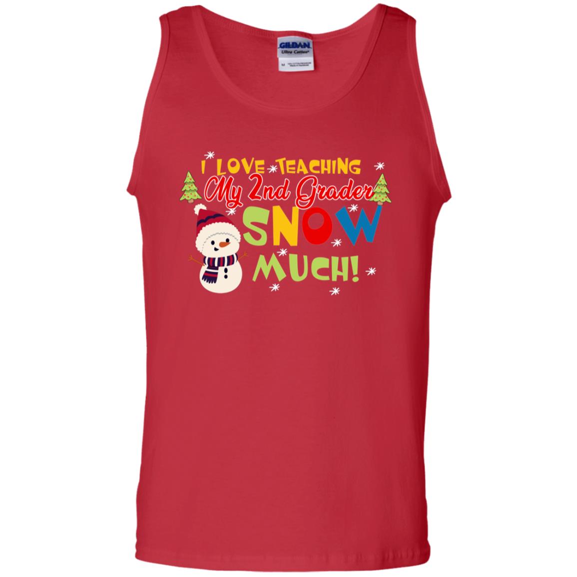I Love Teaching My 2nd Graders Snow Much X-mas Gift Shirt For Teachers Red