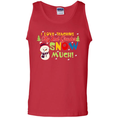 I Love Teaching My 2nd Graders Snow Much X-mas Gift Shirt For Teachers Red