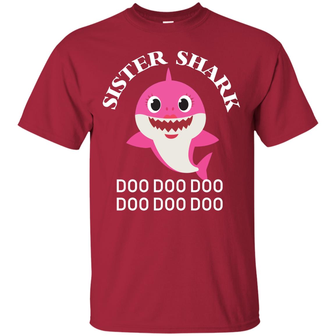 Sister Shark Family Shark Shirt Cardinal