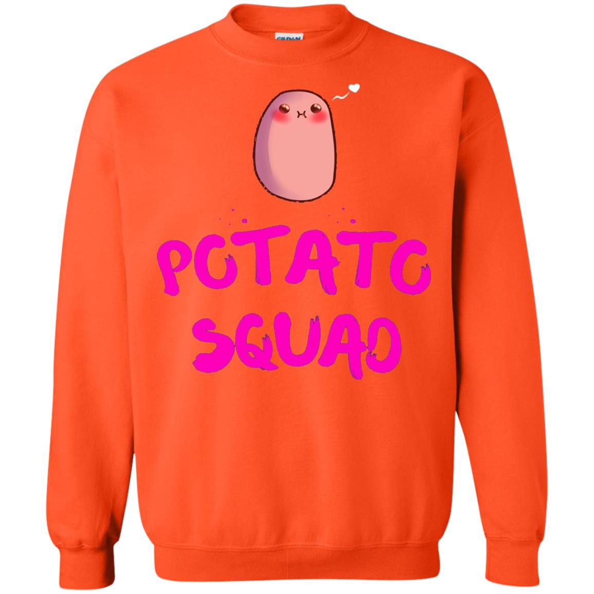Cute Potato Squad T-shirt I Love Potato Orange