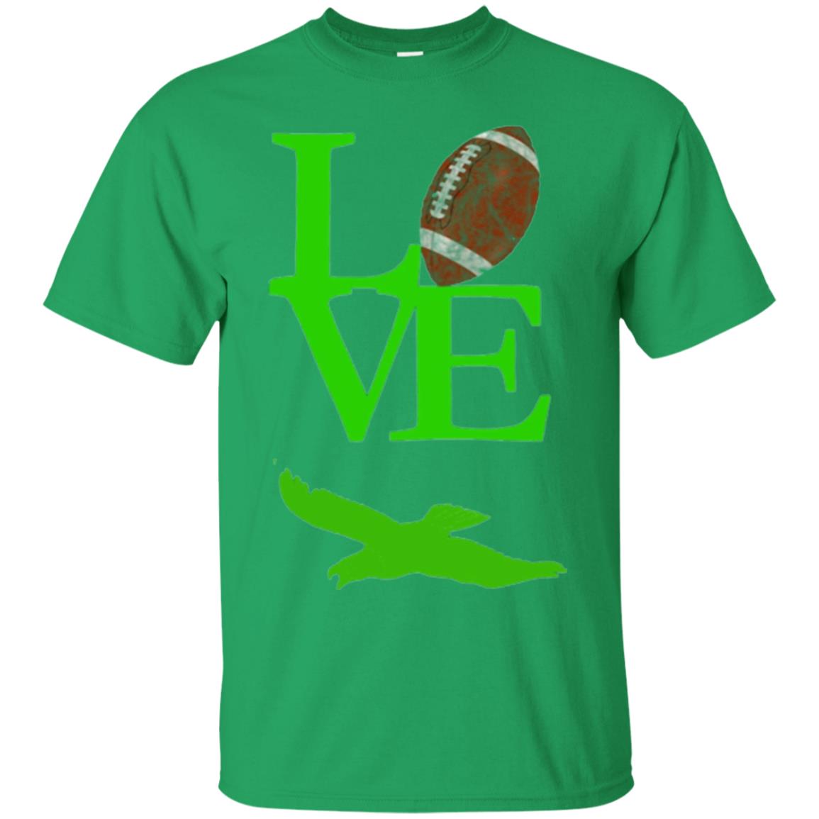 Football Lover T-shirt Love Football Flying Bird T-shirt Irish Green