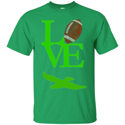 Football Lover T-shirt Love Football Flying Bird T-shirt Irish Green