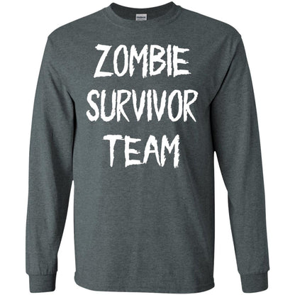 Zombie Lover T-shirt Zombie Survivor Team Dark Heather