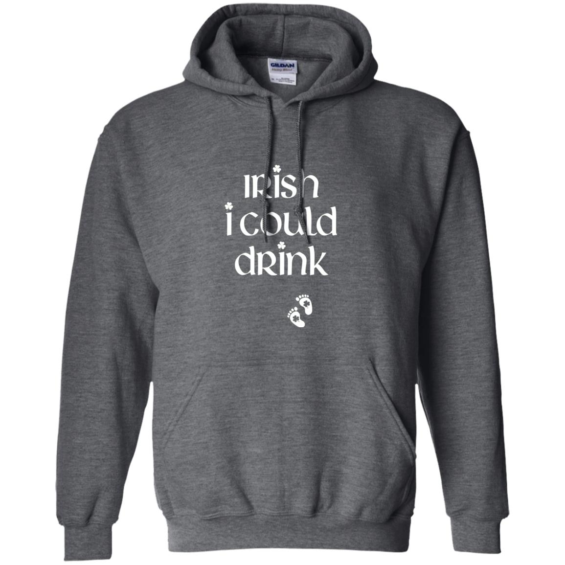 Irish I Could Drink Funny Pregnancy St Patrick_s Day T-shirt Dark Heather