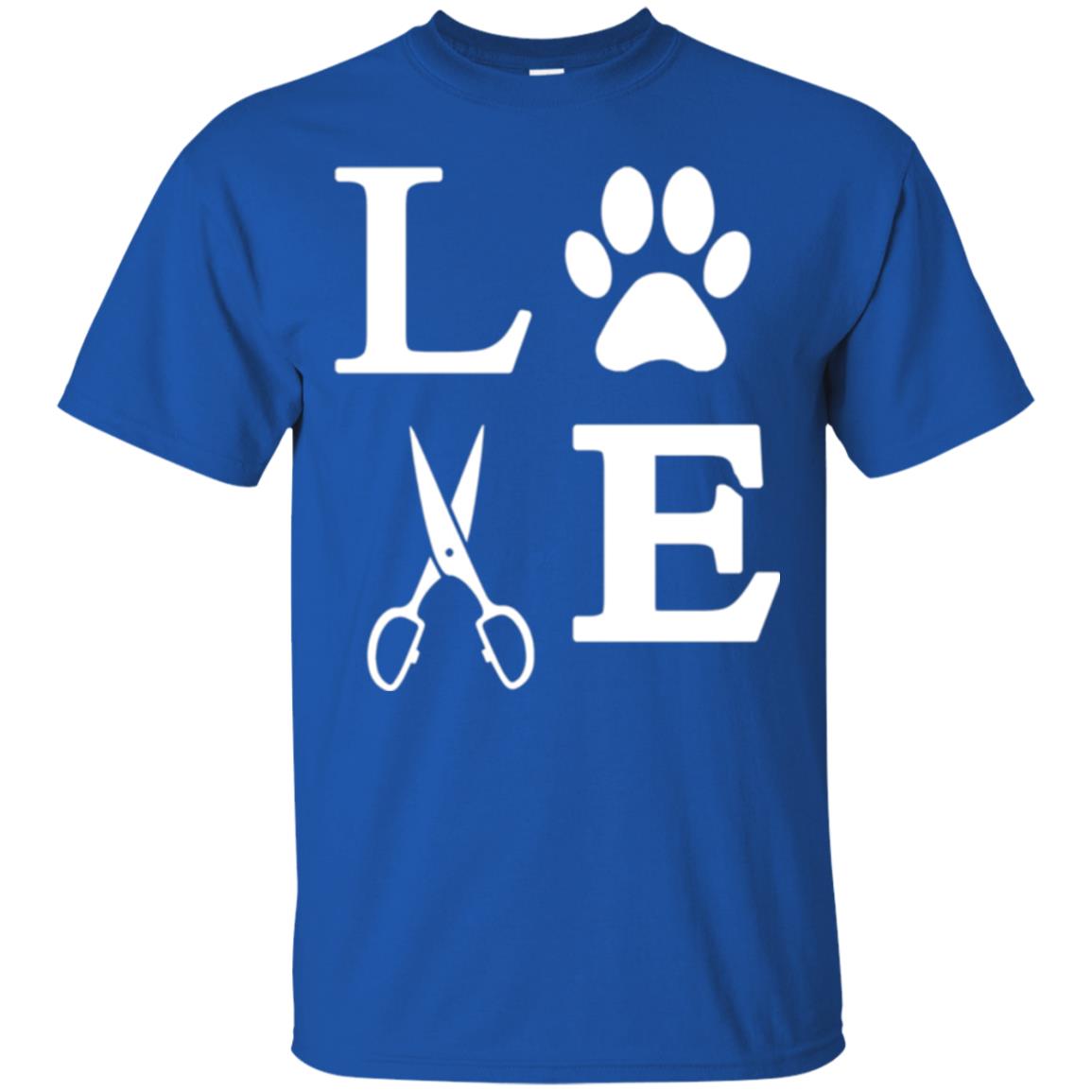 Love Dogs Dog Groomer Paw Dog Lover T-shirt Royal