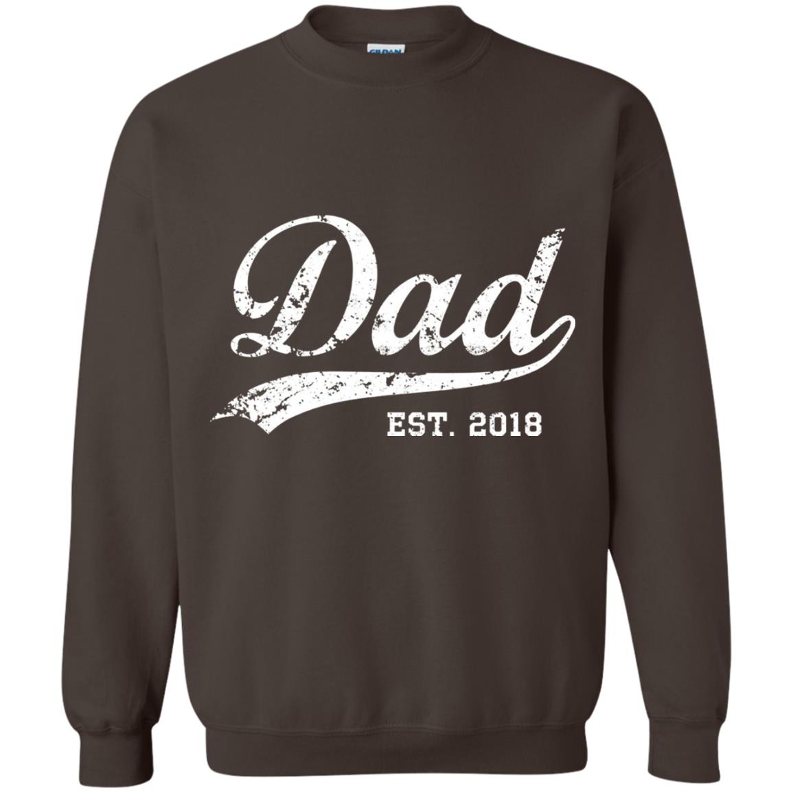 Dad Est. 2018 Vintage New Dad Daddy T-shirt Dark Chocolate