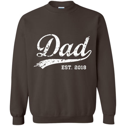 Dad Est. 2018 Vintage New Dad Daddy T-shirt Dark Chocolate
